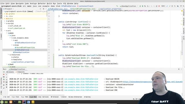 Spring Boot Azure Download blob item смотреть онлайн