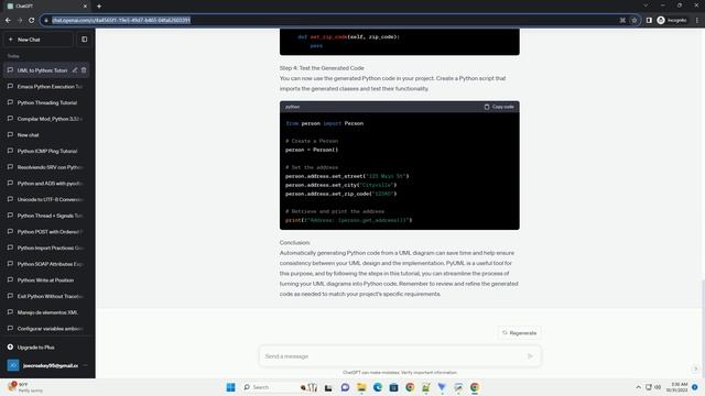 Automatically Generated Python Code from an UML diagram смотреть онлайн