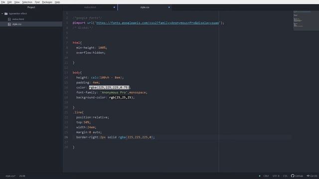 TYPEWRITER EFFECT USING PURE CSS смотреть онлайн