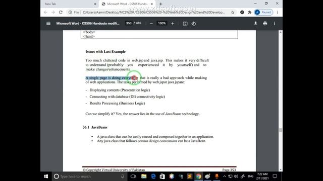 cs 506 short lecture 36 || Java server pages || java beans смотреть онлайн