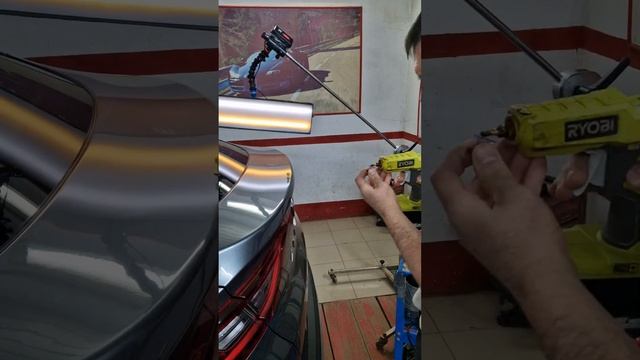 беспокрасочное удаление вмятин с сохранением всех заводских гарантий #pdr #pdrtools #shorts