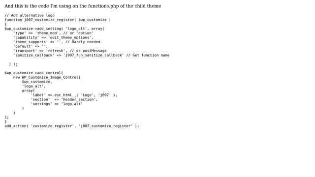 Wordpress: Using the child theme functions.php to change the customizer.php on parent theme смотреть онлайн