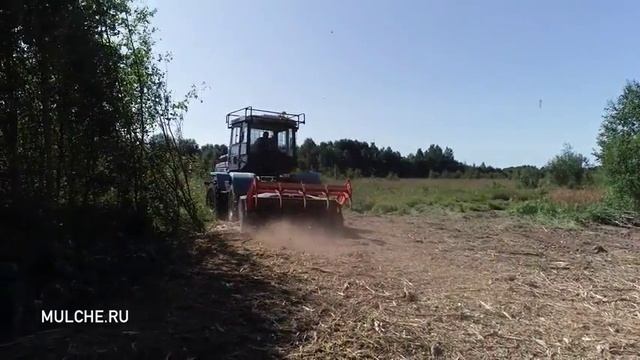 Испытания в боевом режиме. ХТЗ-150 с мульчером TMC Cancela TFK-200. смотреть онлайн