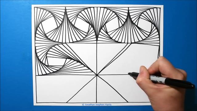 Line Illusion #21 / Touch of Blue 3D Pattern / Relaxing Spiral Drawing / Color Art Therapy смотреть онлайн