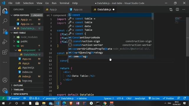 React & Material UI Data Grid Table Tutorial - Rendering Data Dynamically Using a REST API смотреть онлайн
