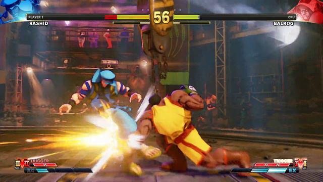 Rashid vs Balrog (Hardest) Street Fighter 5. смотреть онлайн