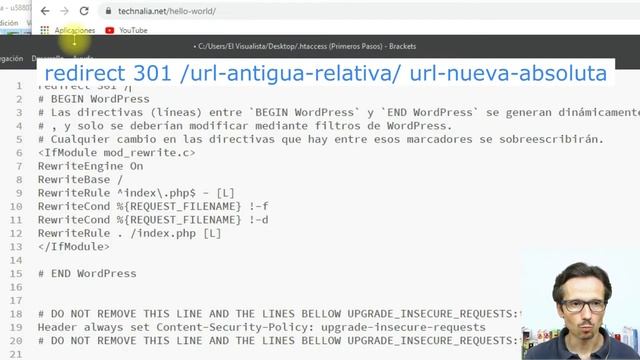 Modificar htaccess WordPress | REDIRECCIÓN 301 смотреть онлайн