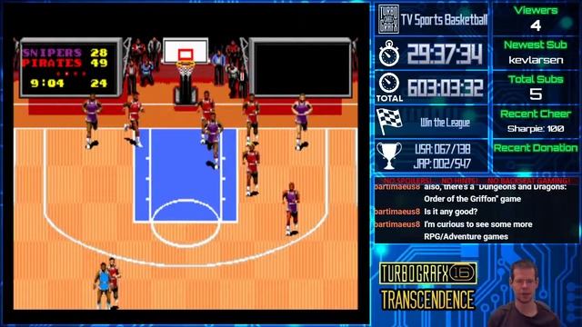 TurboGrafx16 Transcendence - #070 TV Sports Basketball (Part 3/3) смотреть онлайн