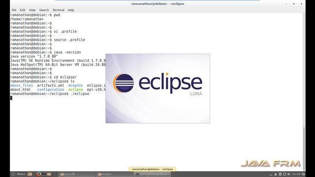 Eclipse Luna Installation in Debian 8.10 смотреть онлайн