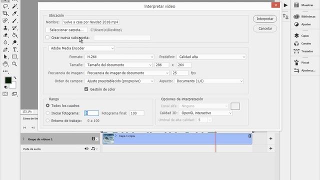 Exportación a MP4 desde Photoshop смотреть онлайн