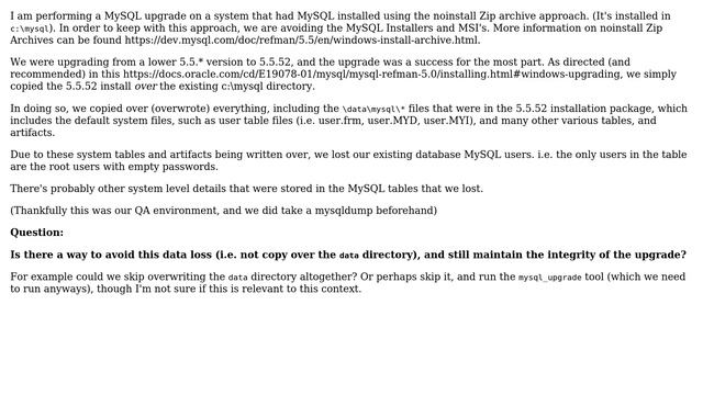 Installing MySQL from a noinstall Zip Archive - Should I Overwrite System Tables and Data? смотреть онлайн