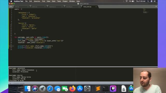 Python Crash Course Chapter 6 pt 3 смотреть онлайн