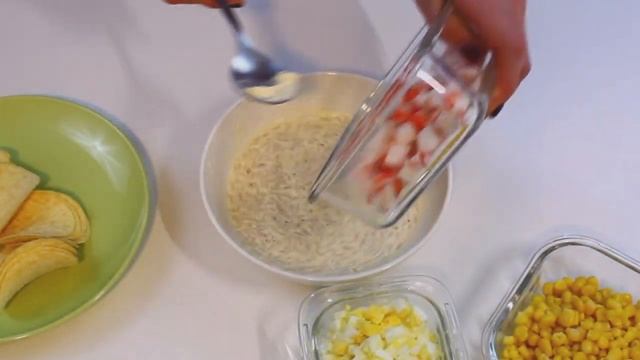 Крабовый салат с чипсами быстро и вкусно салат слоями смотреть онлайн