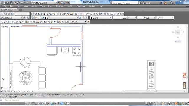 Mini Curso de AutoCad #17 - Planta Baixa Mobiliário Parte 3 смотреть онлайн