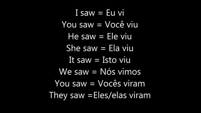 Conjugação do Verbo To See смотреть онлайн