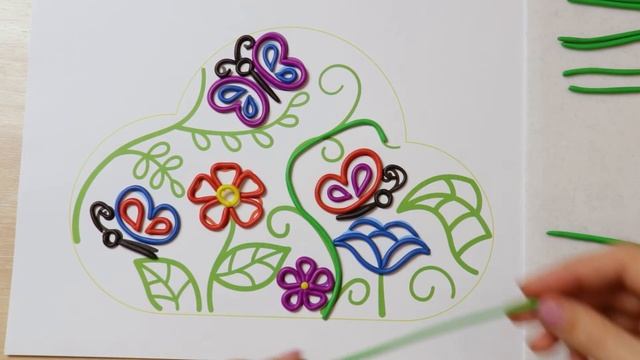Лепим пластилином и рисуем светом цветы и бабочек смотреть онлайн