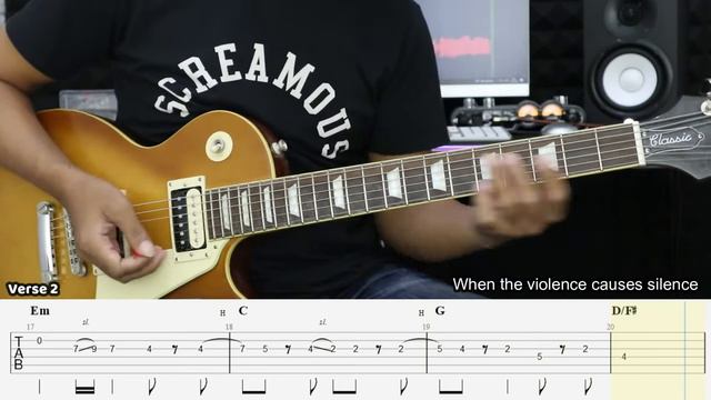 Как играть на гитаре Zombie - The Cranberries с табулатурами (инструменталка) смотреть онлайн