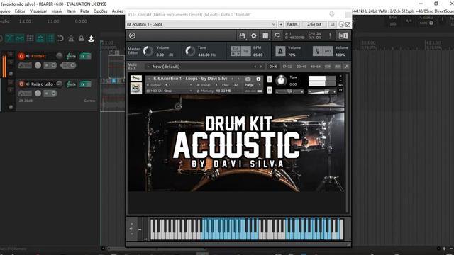 Drum Kit Acoustic for Kontakt - A Melhor Bateria Acústica "GRÁTIS" para Kontakt + Loops + PPF смотреть онлайн