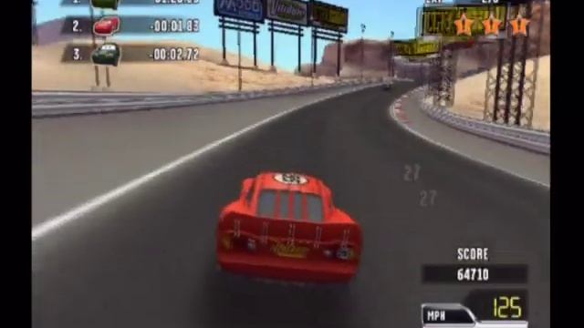 Cars: Race O Rama (PS2) Gameplay: Radiator Springs Circuit Race смотреть онлайн