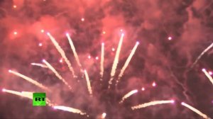 Новогодний салют в Москве 2018 крупным планом