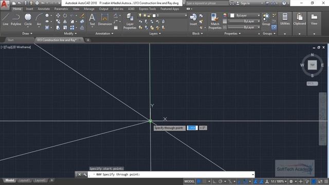 AutoCAD Tutorial Series: Construction line and ray смотреть онлайн