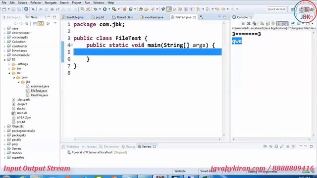 Input Output Stream-By Kiran Sir-JAVA By Kiran,Pune смотреть онлайн