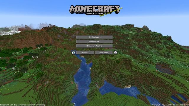 Minecraft 1.18 Experimental Snapshot 1 title screen смотреть онлайн
