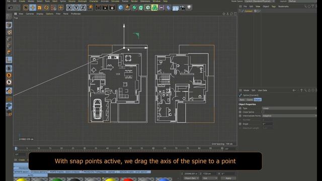 Cinema4D Apartment Modeling Part 1 ( How Import A .dwg In Cinema4D ) Plugin C4d