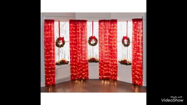 Christmas Curtains — Marry Christmas Home Decorative Ideas / Etsy смотреть онлайн