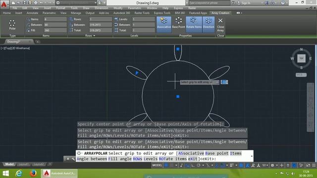 #32 Polar Array & Path Array - Autocad Tutorial in Hindi смотреть онлайн