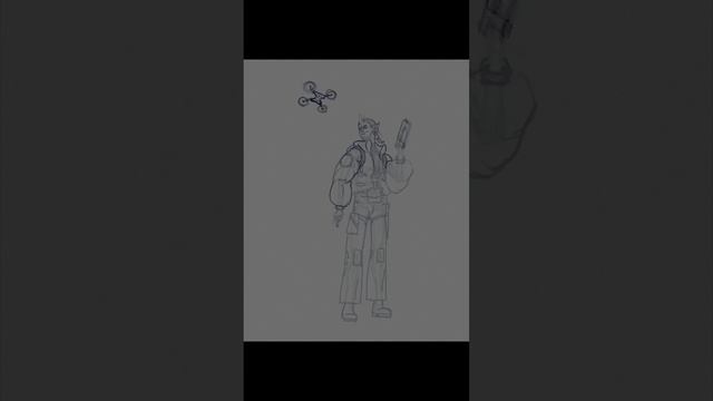 Илюстрация с персонажем - инопланетянин-исследователь по описанию Chat GPT??