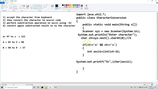 Soluation WAP To Convert The Lower Case Character To Upper Case | java programming смотреть онлайн