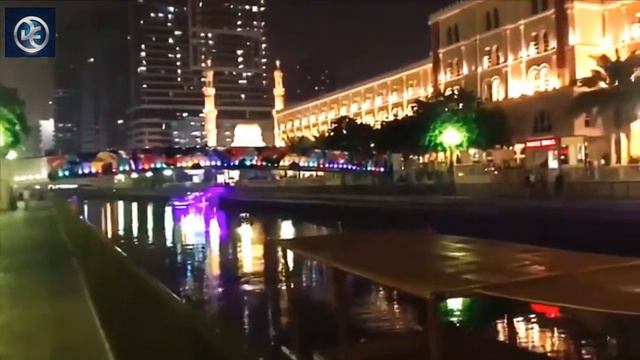 Qanat Al Qasba Night View || sharjah UAE 2018 смотреть онлайн