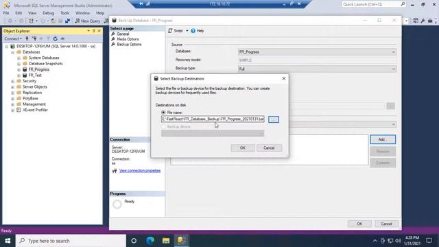how to take SQL Server Database Backup in Microsoft SQL Server 2016 смотреть онлайн
