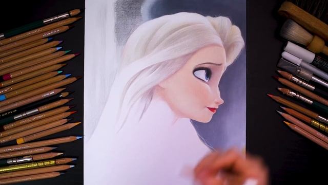 Drawing Frozen2 - Elsa(Hair Loose Elsa) [Drawing Hands]