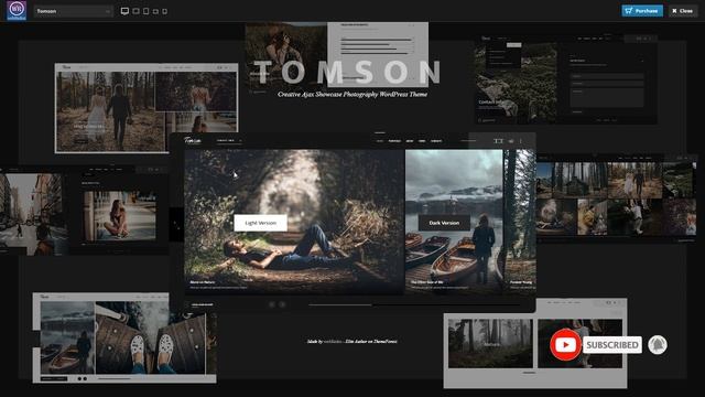 Tomson Ajax Showcase Photography WordPress Theme смотреть онлайн