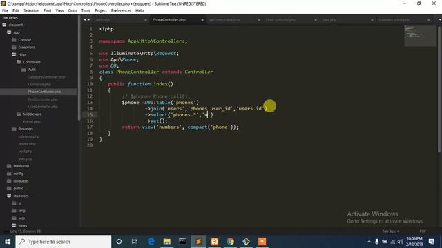 39.Eloquent ORM Tutorial ( Belongs To + Query Builder ) смотреть онлайн