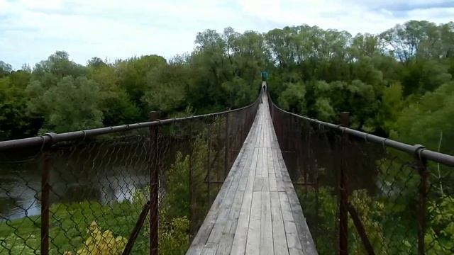 Подвесной мост в Липецкой области ,достопримечательность Лебенянского района смотреть онлайн