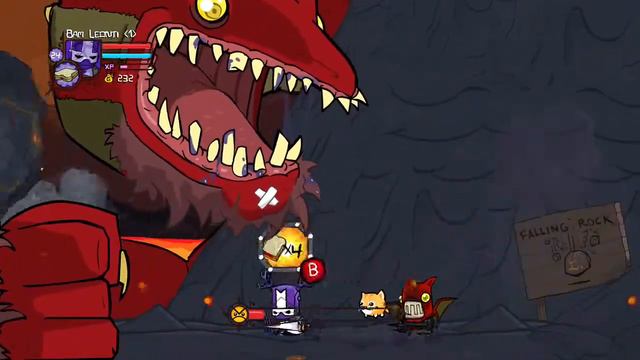 Castle Crashers Remastered Lava boss Spam the potion!! смотреть онлайн