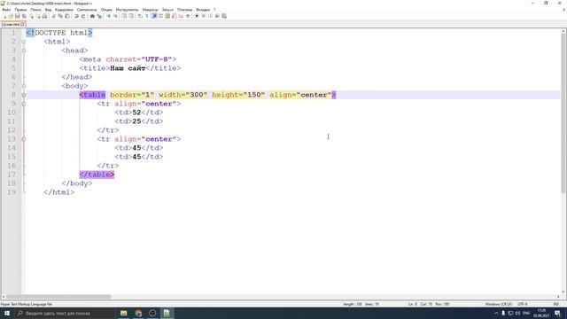 Курс "Основы HTML". Урок 4. Таблицы смотреть онлайн
