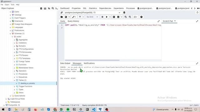 CSV into PostgreSQL смотреть онлайн