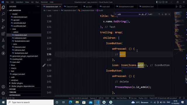 Flutter Inventori - Edit data Admin di flutter dengan API PHP смотреть онлайн
