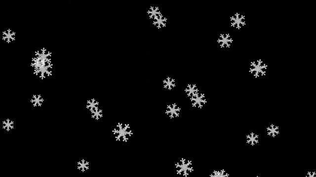 Снег снежинки снегопад / футаж / footage / черный фон / background / chromakey / хромакей смотреть онлайн