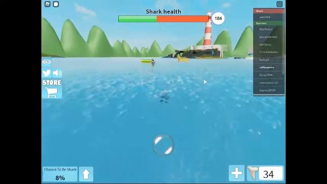 shark simulator roblox, выжил без рук и главное волос? смотреть онлайн