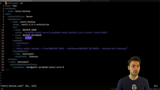 Backup a Neo4J instance running in managed Kubernetes смотреть онлайн