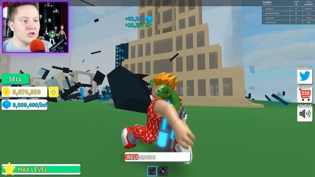 ПОЛУЧИЛ 45 ЛВЛ В СИМУЛЯТОРЕ РАЗРУШЕНИЙ! | Roblox смотреть онлайн
