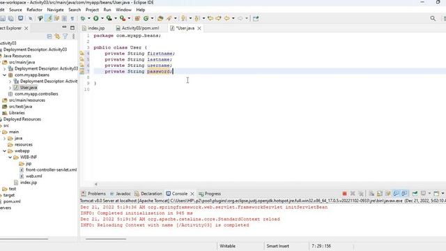 Activity 03: Small web application using Spring MVC смотреть онлайн