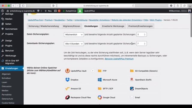 WordPress: Backup Deiner Website mit dem kostenlosen Plugin UpdraftPlus смотреть онлайн