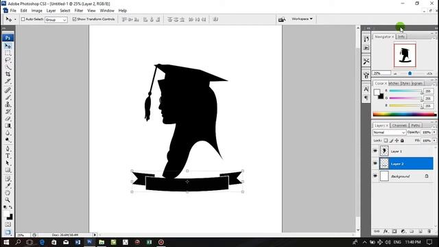 CARA MEMBUAT SILUET WAJAH DI PHOTOSHOP | SILUET WISUDA KEREN смотреть онлайн