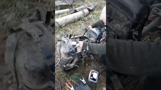 заводим раму с двигателем скутер 150 кубов смотреть онлайн
